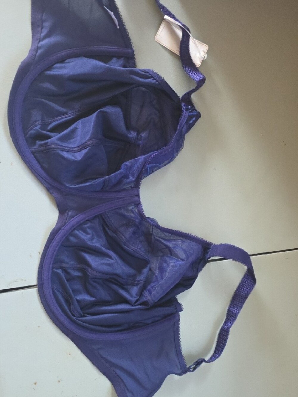 Elomi Navy Blue Satin Underwire Bra - Picture 3 of 9